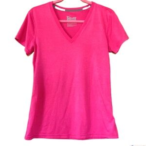 Nike Dri Fit Womens Pink V Neck T Shirt, M